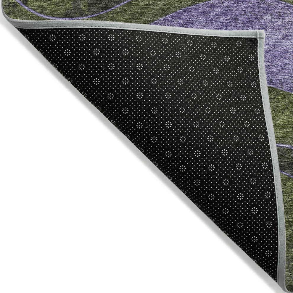 Machine Washable Indoor/Outdoor Chantille ACN1892 Olive 3' x 5' Rug