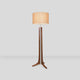 Forma - LED Floor Lamp - Burlap Shade, Oiled Walnut, Black Anodized Aluminum