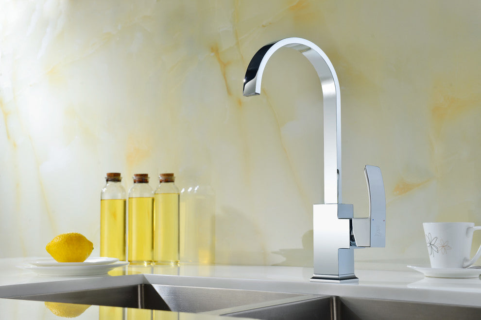 Opus Series Single Handle Kitchen Faucet in Polished Chrome