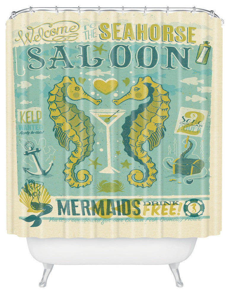 Anderson Design Group Seahorse Saloon Shower Curtain