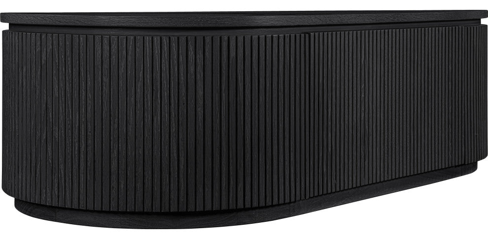 Moana Wood Storage Coffee Table, Black, 52" W X 26" D
