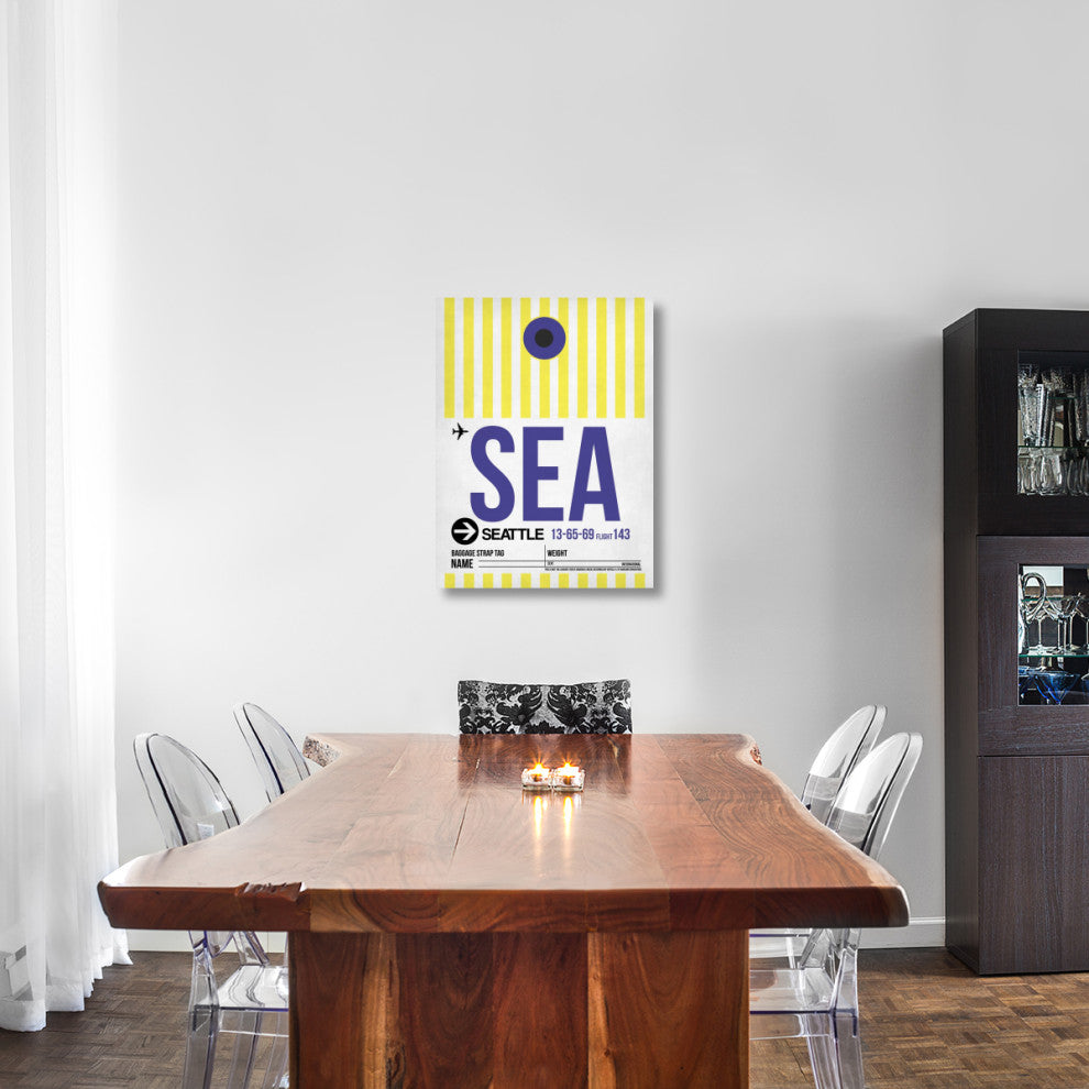 "SEA Seattle Luggage Tag 1" Fine Art Print