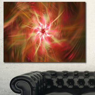 Rotating Brown Bright Fireworks, Floral Canvas Art Print, 40"x30"
