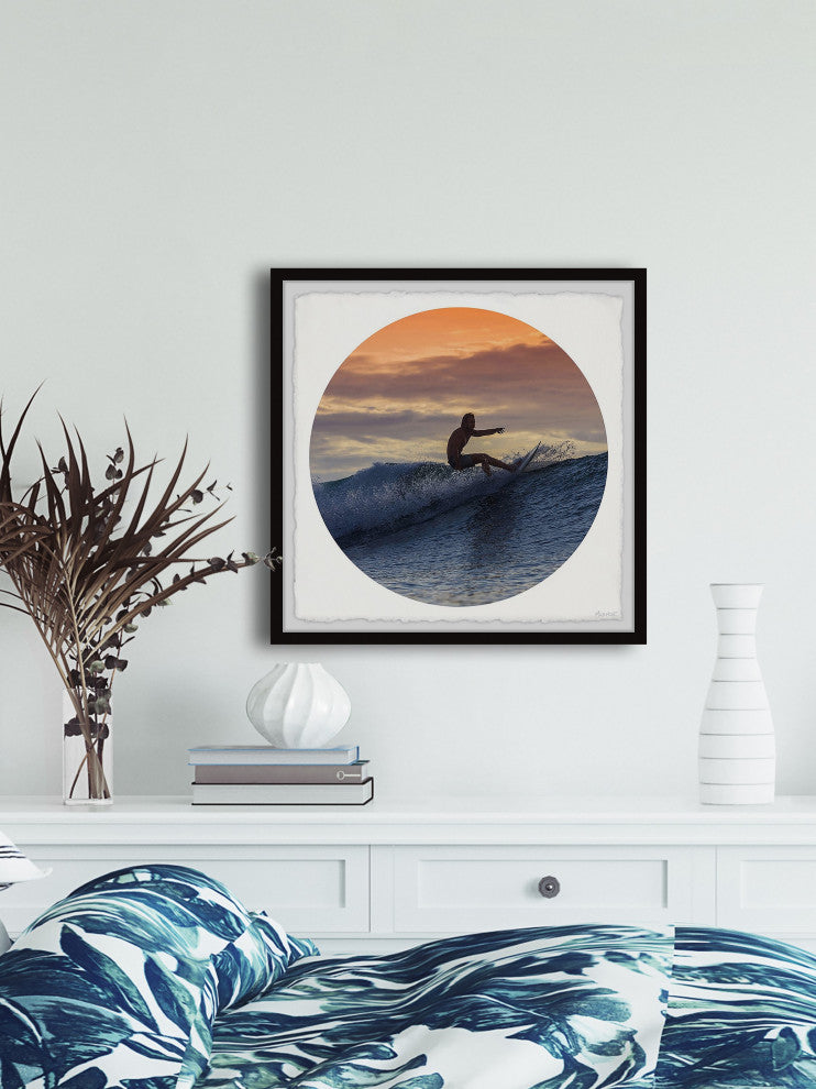 "Catch the Best Waves" Framed Painting Print, 12x12