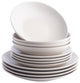 Porto by Stone Lain Semplice Stoneware Dinnerware Set, White Matte, 12-Piece