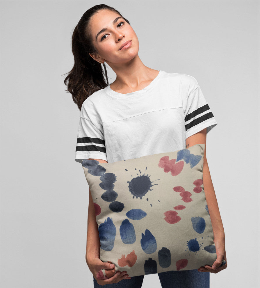 Plutus Multi-Color Creative Art Dot Luxury Throw Pillow, 26"x26"