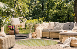 Rattan Geometric Indoor/Outdoor Rug