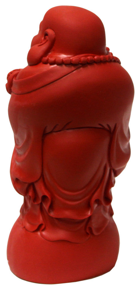Chinese Handmade Red Cinnabar Happy Buddha Figure Hws562