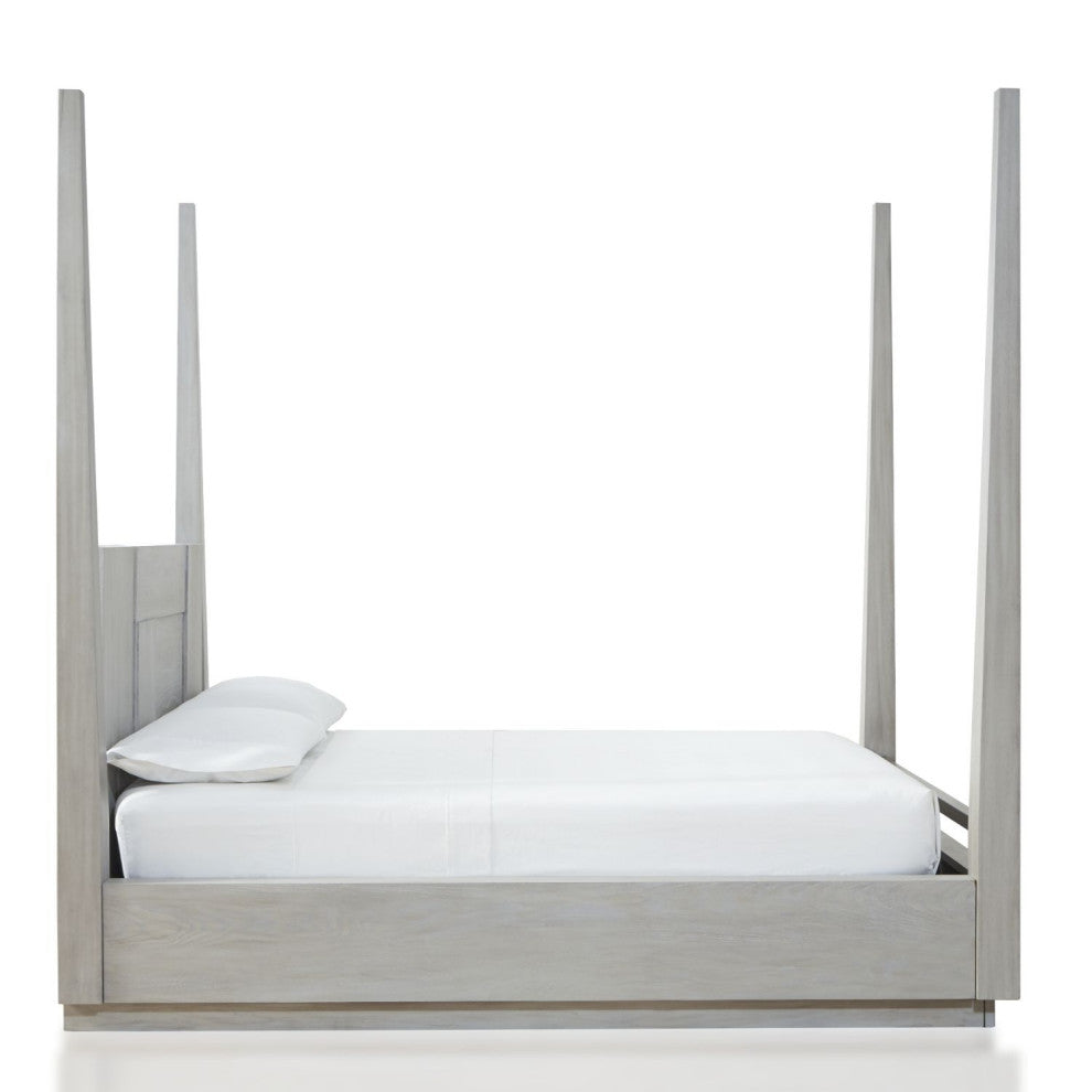 Modus Destination 5 PC Queen Poster Bed Set w Chest in Cotton Grey