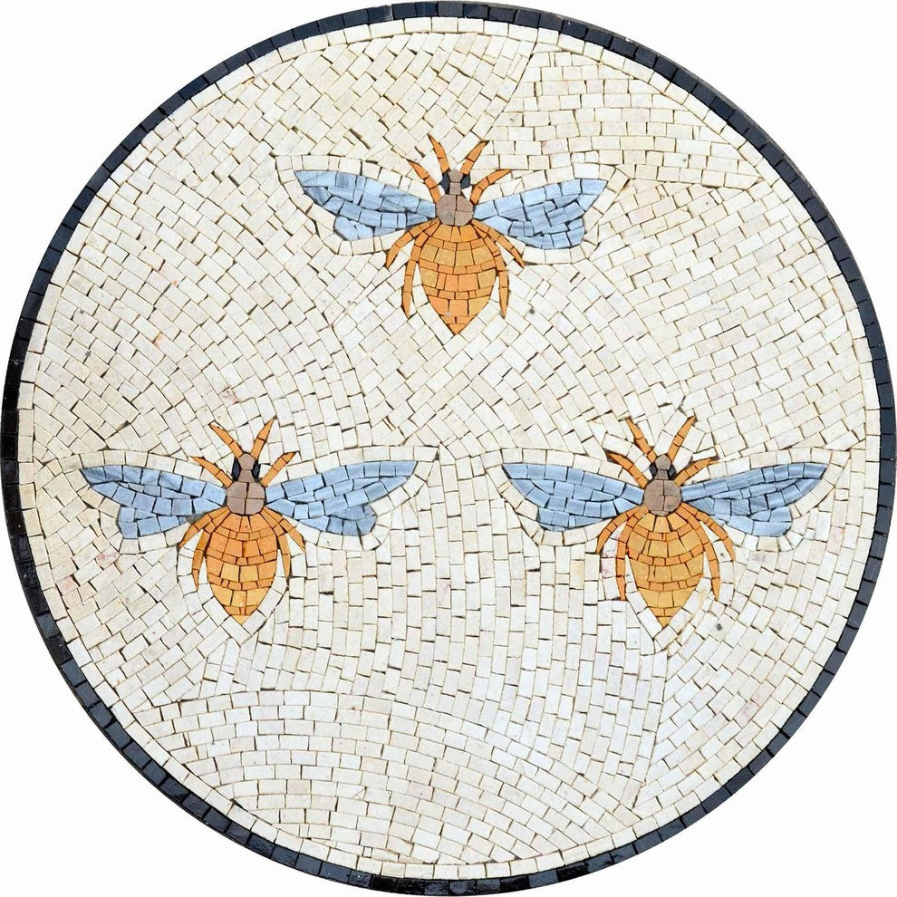 Mosaic Medallions, The bees Gradient, 36"x36"
