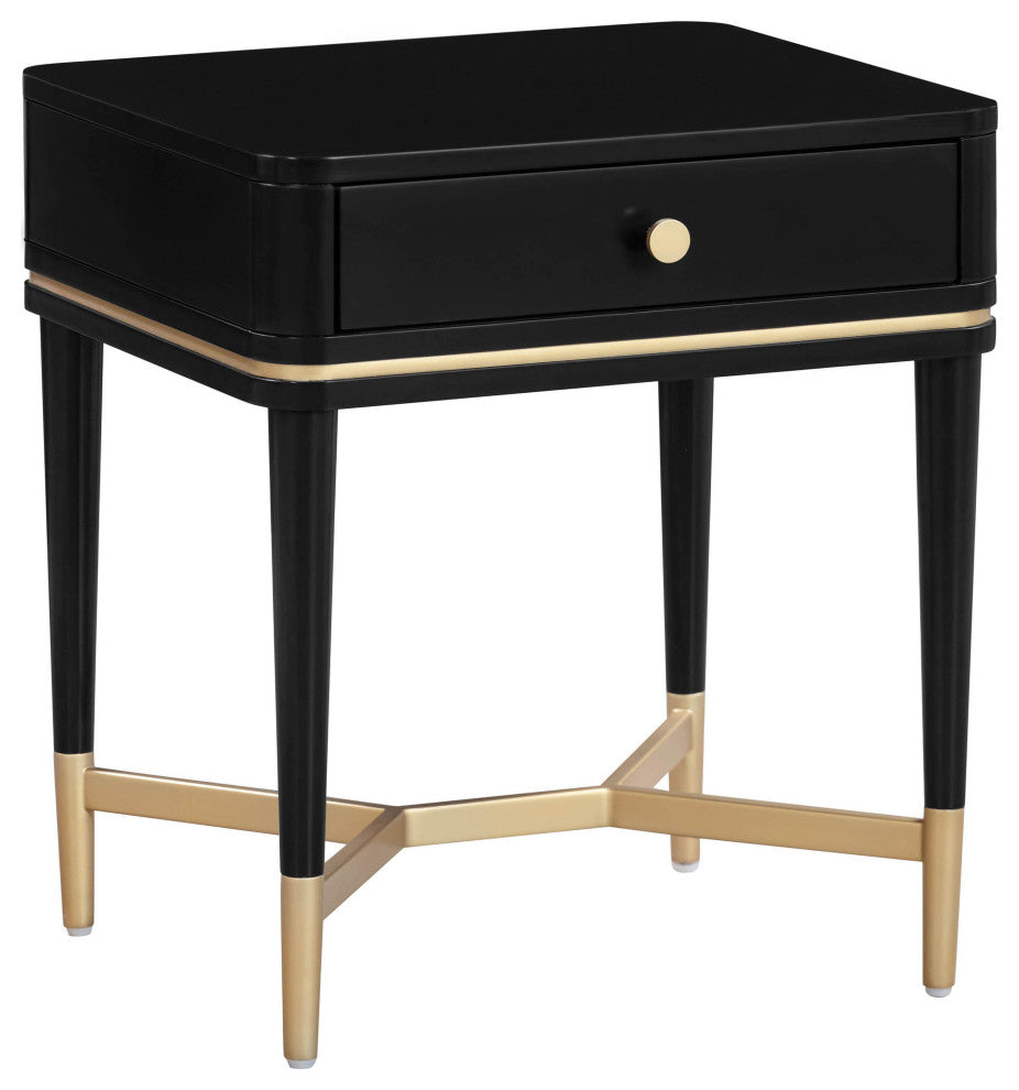 Julieta Black Nightstand - Black