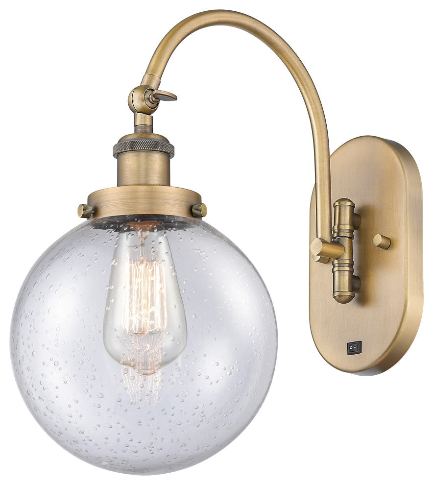 Innovations 918-1W-BB-G204-8-LED 1-Light Sconce, Brushed Brass