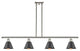 Innovations 516-4I-PN-M8-BK-LED 4-Light Island Light, Polished Nickel