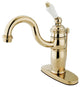 Kingston Brass Single-Handle Bathroom Faucet With Pop-Up Drain, Polished Brass