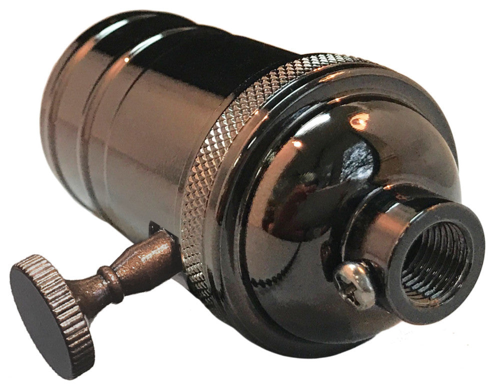 Royal Designs, Inc. On/Off Turn Knob Lamp Socket, Oil Rubbed Bronze, Set of 6