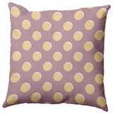 Polka Dots Decorative Throw Pillow, Romantic Purple, 20"x20"