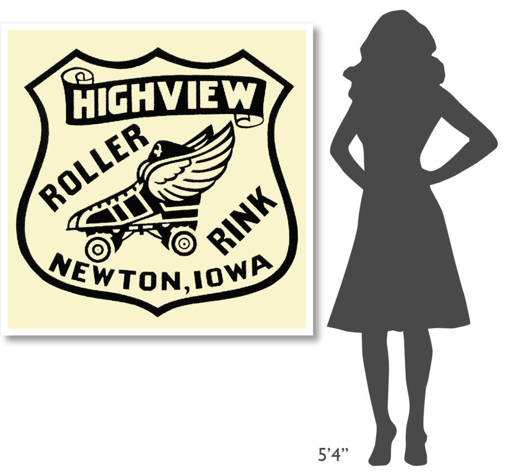 "Highview Roller Rink" Digital Paper Print by Retrorollers, 46"x46"