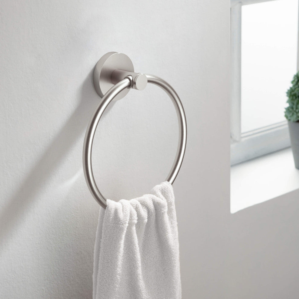 Circular 2-Piece Bathroom Hardware Set, Brushed Nickel