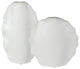 Uttermost Ruffled Feathers Modern White Vases, 2-Piece Set
