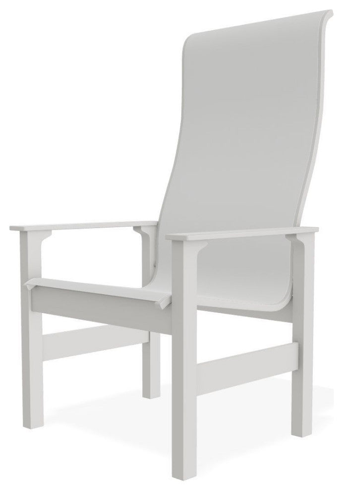 Leeward Sling Outdoor Supreme Armchair, White/Snow