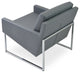 Nova Metal , Gray Leatherette, Chrome Sled Base