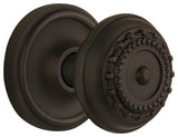Single Classic Rosette With Meadows Knob, Antique Brass, Oil Rubbed Bronze