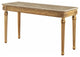 22" X 57" X 37" Marble Antique Gold Wood Sofa Table