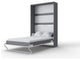 Contempo Vertical Wall Bed, 47.2 x 78.7 inch, Grey/White Wood