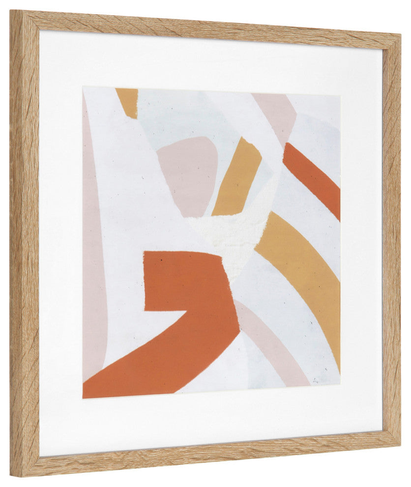 Mid-Century Modern Colorful Art Set, Natural 5 Piece