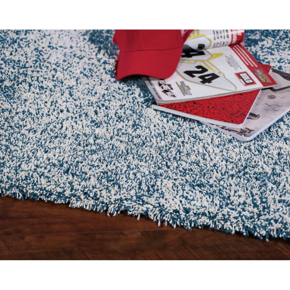 KAS Bliss 1589 Indigo/Ivory Heather Area Rug, 9' x 13'