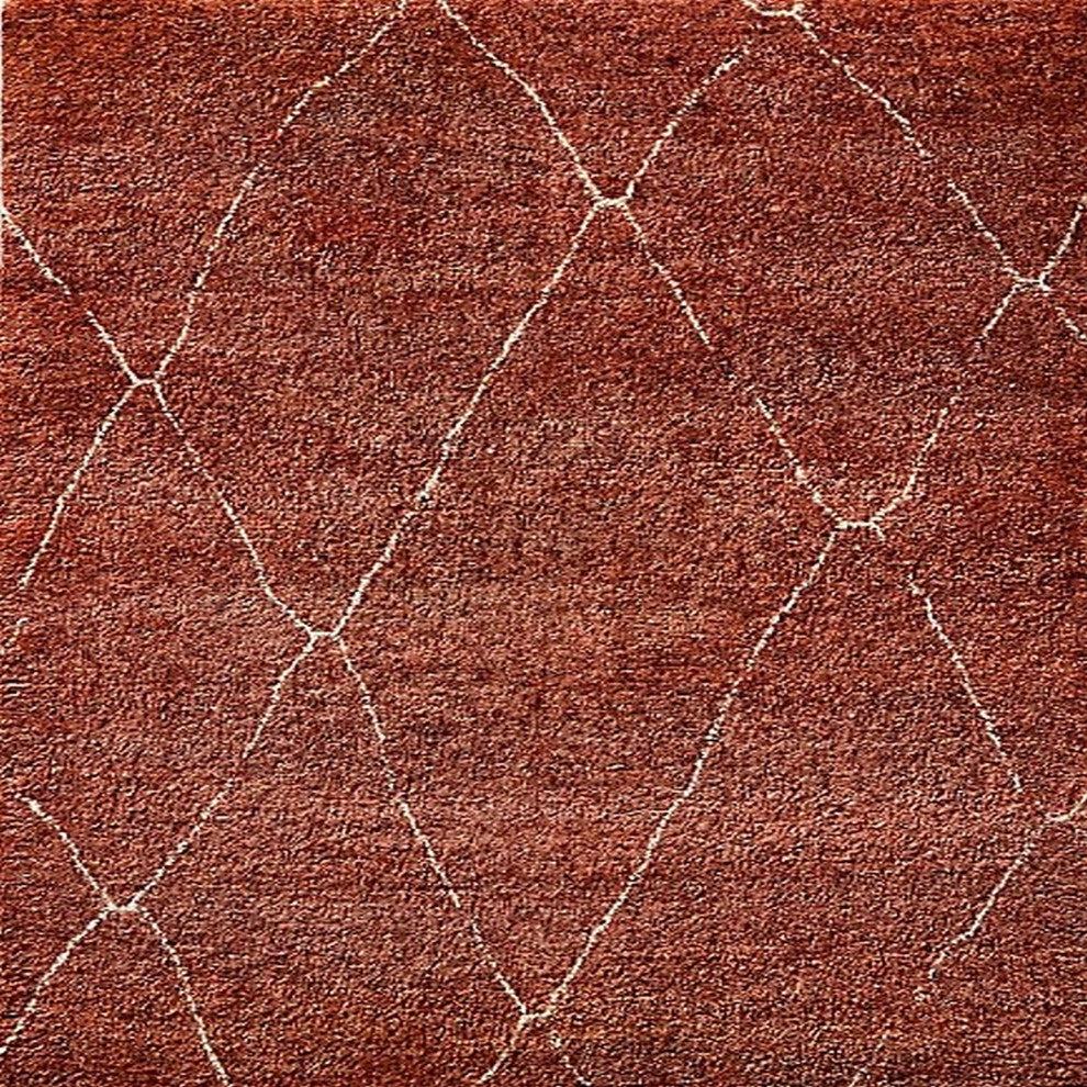 Ahgly Company Indoor Square Mid-Century Modern Area Rugs, 4' Square