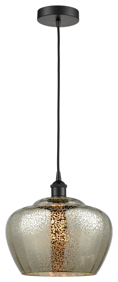 Innovations 616-1P-BK-G96-L Fenton 1 Light 11" Mini Pendant, Matte Black