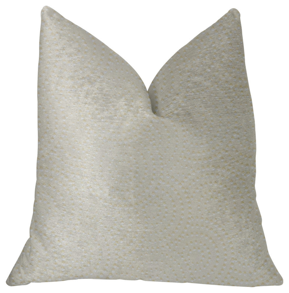 White Dove White Artificial Leather Luxury Throw Pillow, 16"x16"