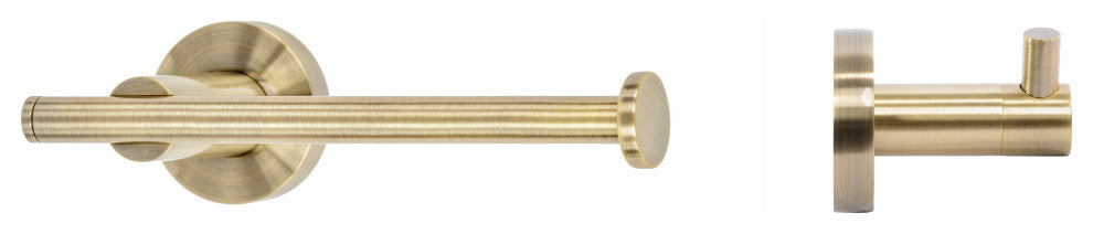 Italia Venezia Series Bronze Toilet Paper Holder and Robe Hook Set