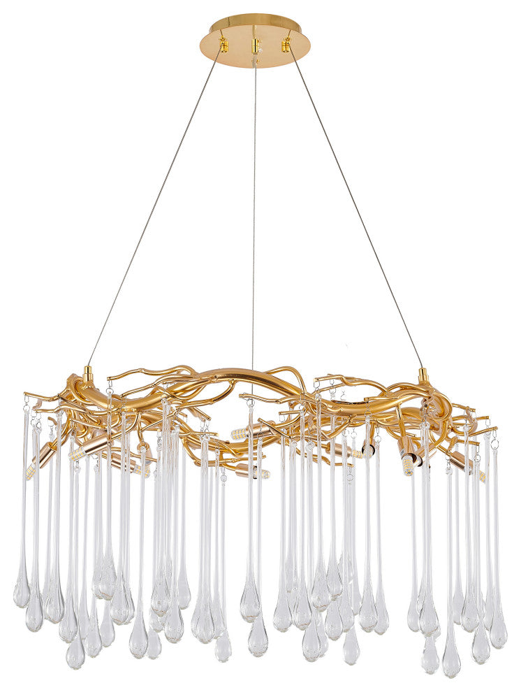 Bethel International CN23C31G 12 Light Chandelier, Gold
