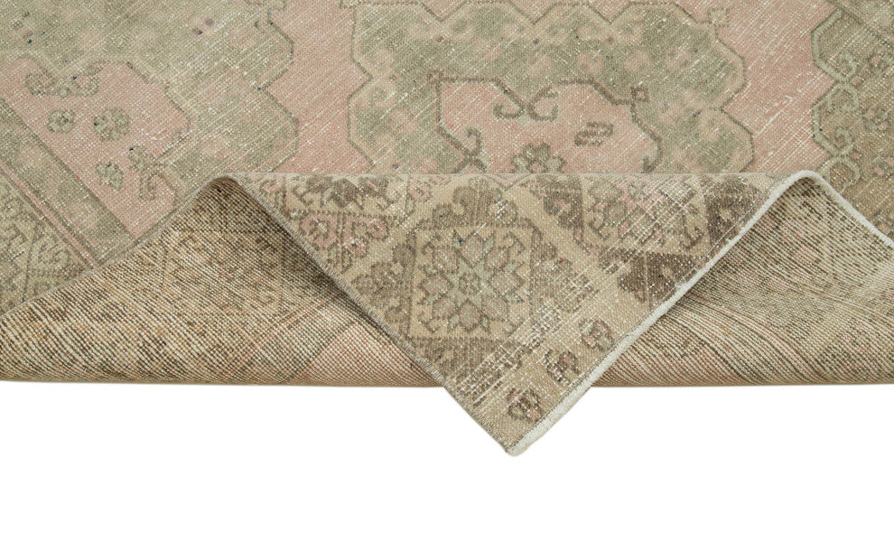 Rug N Carpet - Hand-knotted Turkish 4' 4" x 12' 6" Vintage Runner Rug