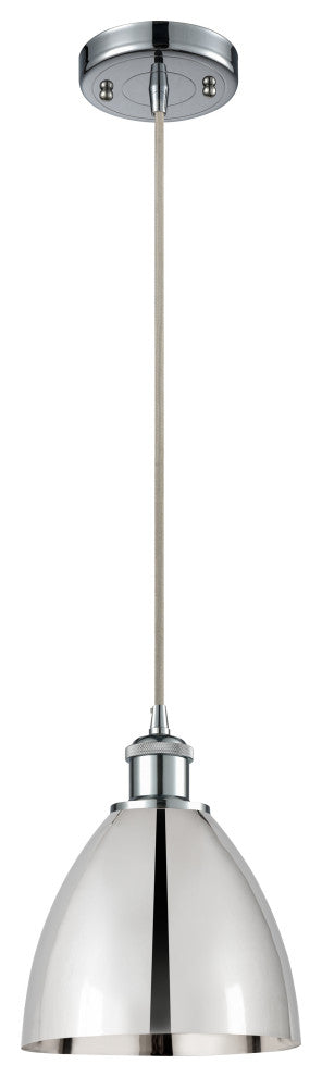 Ballston Dome Mini Pendant, Polished Chrome