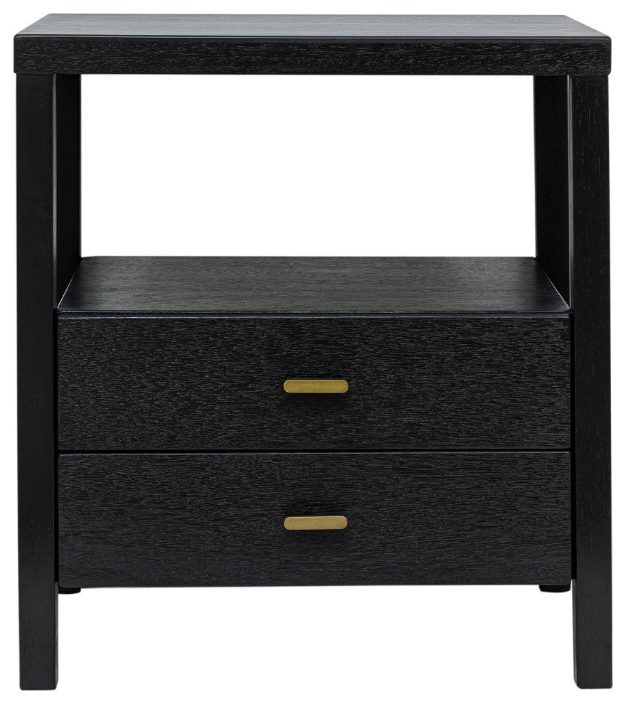 East at Main Windwood 22" Wood Nightstand, Black