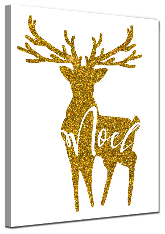 Ready2HangArt 'Glam Noel' Wrapped Canvas Christmas Textual Wall Art