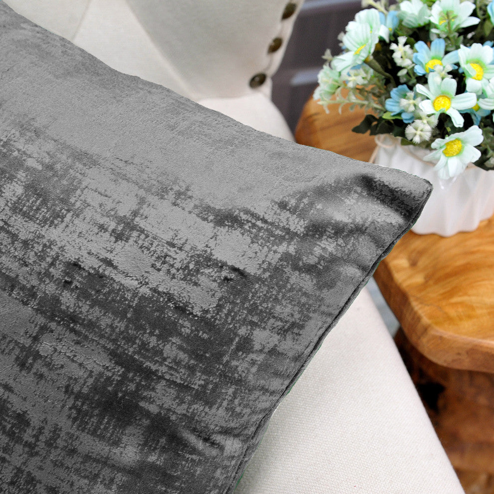 Serenta Textured Velvet Pillow Shell, Set of 4, Peat