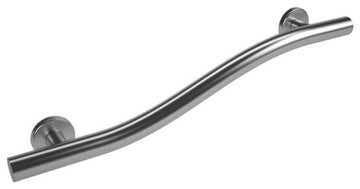 Life Line Series - Wave Bar, Brushed Nickel, 24", Left Hand