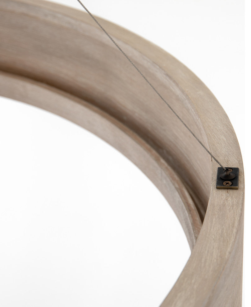 Baum Small Chandelier, Brushed Oak