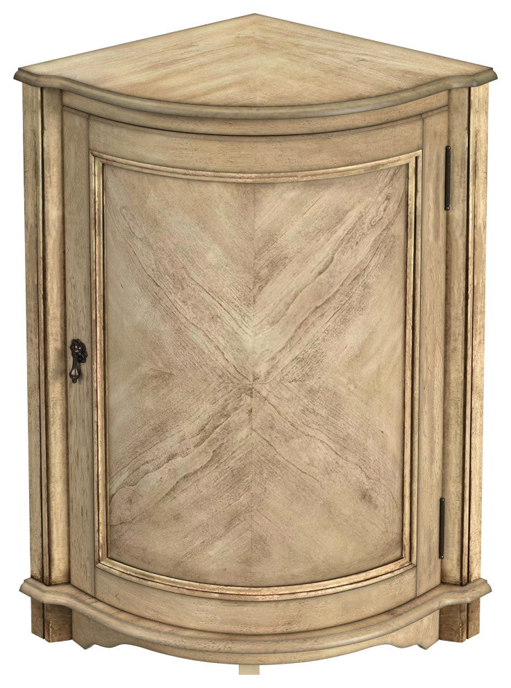 Durham Corner Cabinet, Antique Beige