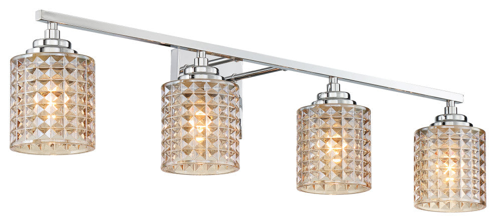 4-Light Dimmable Chrome Vanity Light