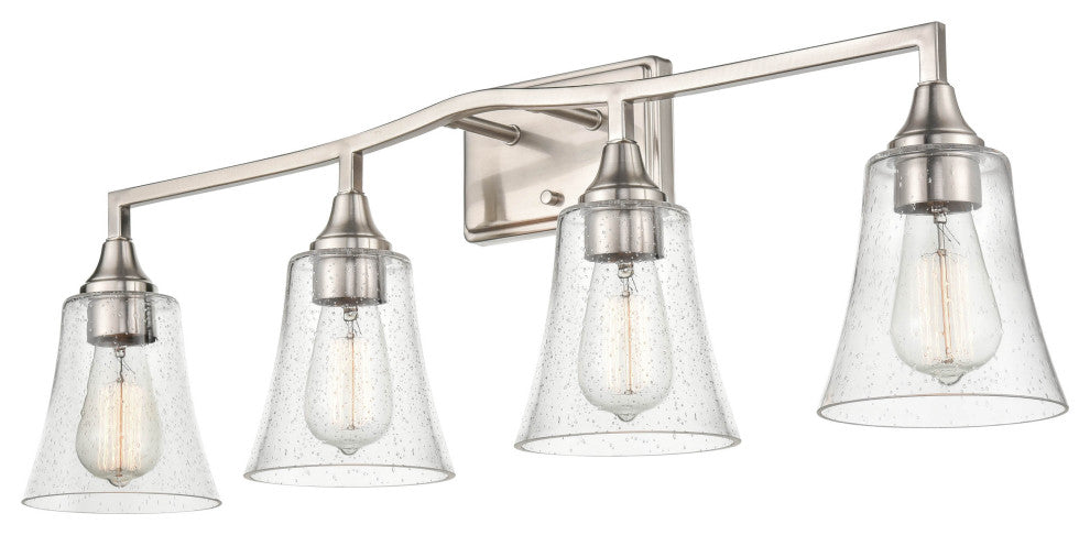 4 Light 32.5" Brushed Nickel Vanity