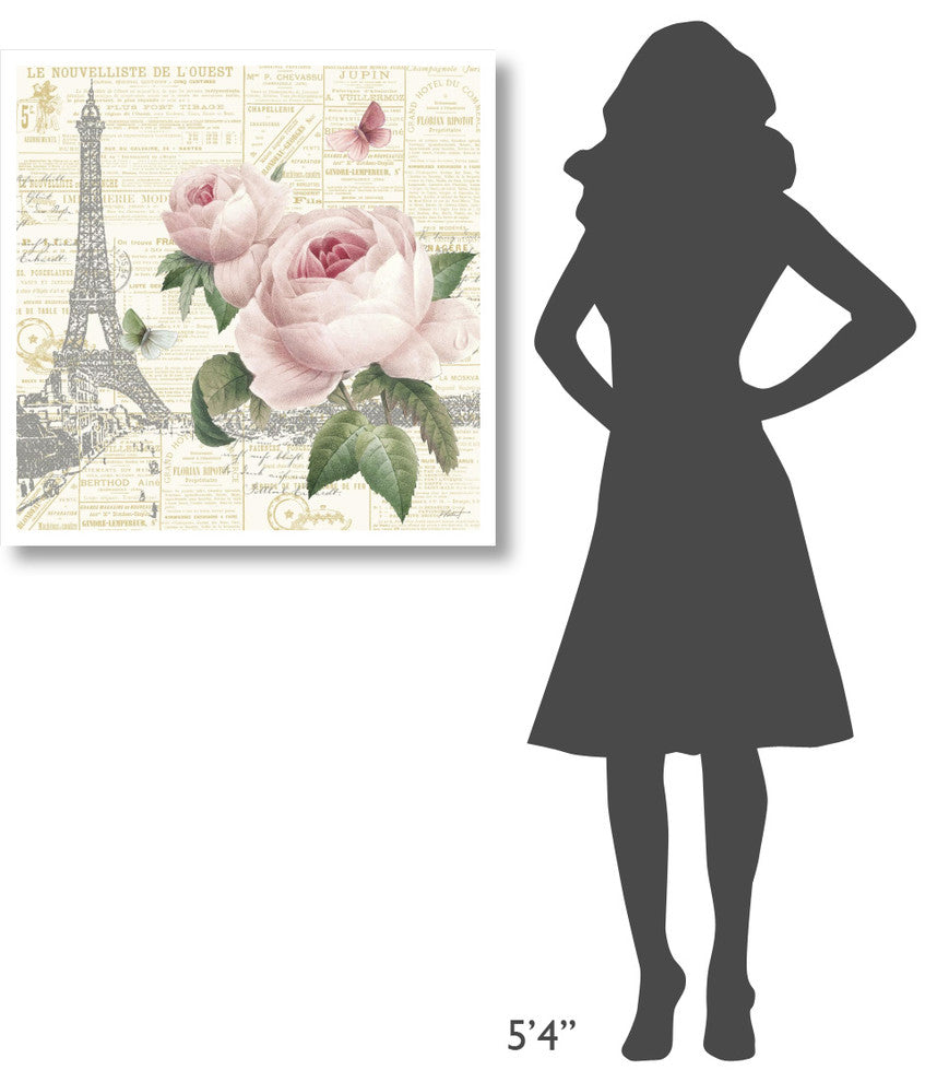 "Roses in Paris III" Digital Paper Print by Katie Pertiet, 32"x32"