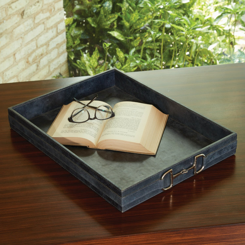 Stirrup Detail Tray Blue Wash