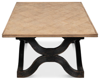 Wavy Coffee Table Antique Black