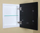 Compact Portrait 11"x14" Mirrored Medicine Cabinet by Fox Hollow Furnishings, Black