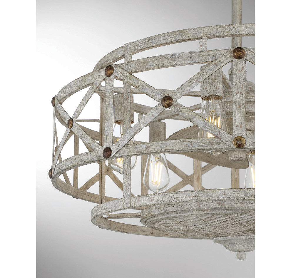 Colonade 6-Light Provence With Gold Accents Fan D Lier